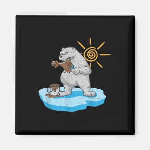 Earth Day Polar Bear Demo Umweltschutz Magnet