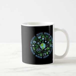 Earth Day Recycle Wiederverwendung Erneuerbare Umd Kaffeetasse