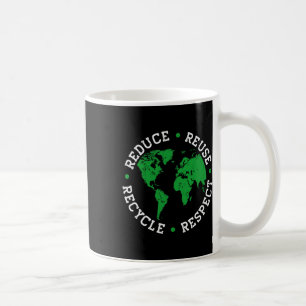 Earth Day Recycle Wiederverwendung reduzieren Resp Kaffeetasse