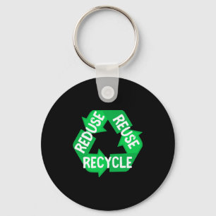 Earth Day Reduce Reuse Recycle Möbius-Schleife T-S Schlüsselanhänger