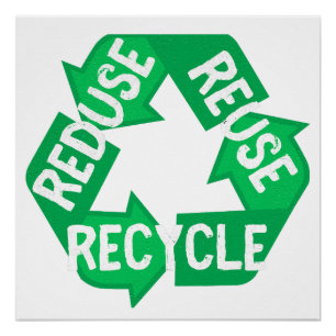Earth Day Reduce Wiederuse Recycle Mobius Loop Pos Poster