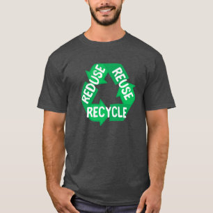 Earth Day Reduced Reuse Recycle Mobius Loop T-Shirt