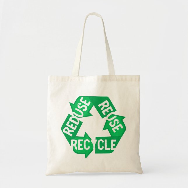 Earth Day Reduced Reuse Recycle Mobius Loop Tragetasche (Vorne)