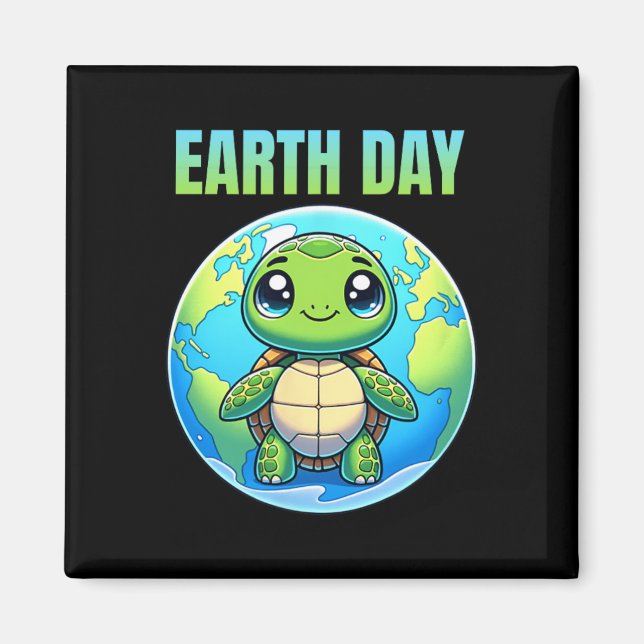 Earth Day Restore Earth Turtle 2025 Magnet (Vorne)