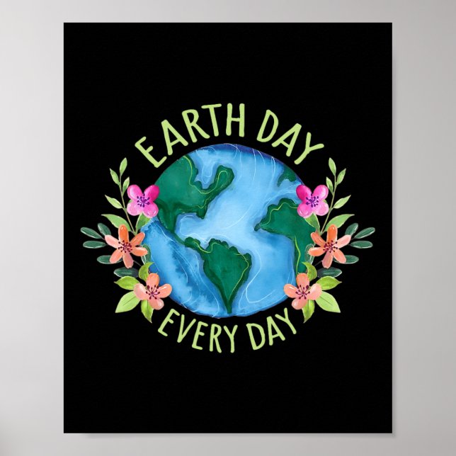 Earth Day Retro Environmental Shirt Women Poster (Vorne)