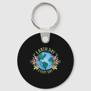 Earth Day Retro Environmental Shirt Women Schlüsselanhänger