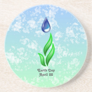 Earth Day Sandstone Untersetzer