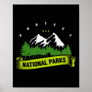 Earth Day schütze unsere Nationalparks Männer Frau Poster