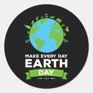 Earth Day Shirt Environment - Geschenke machen jed Runder Aufkleber