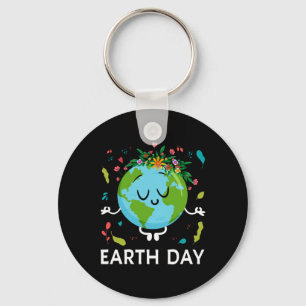 Earth Day Shirt Floral Niedlichen und Friedlichen Schlüsselanhänger