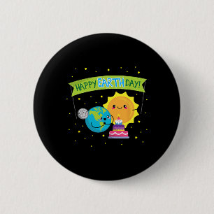 Earth Day Shirt für Kinder Funny Niedlich Earday Button