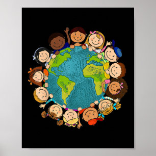 Earth Day Shirt Niedliche Kinder Kleinkinder Junge Poster