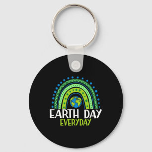 Earth Day Shirt Teacher Earth Day Jeden Rainbow Schlüsselanhänger