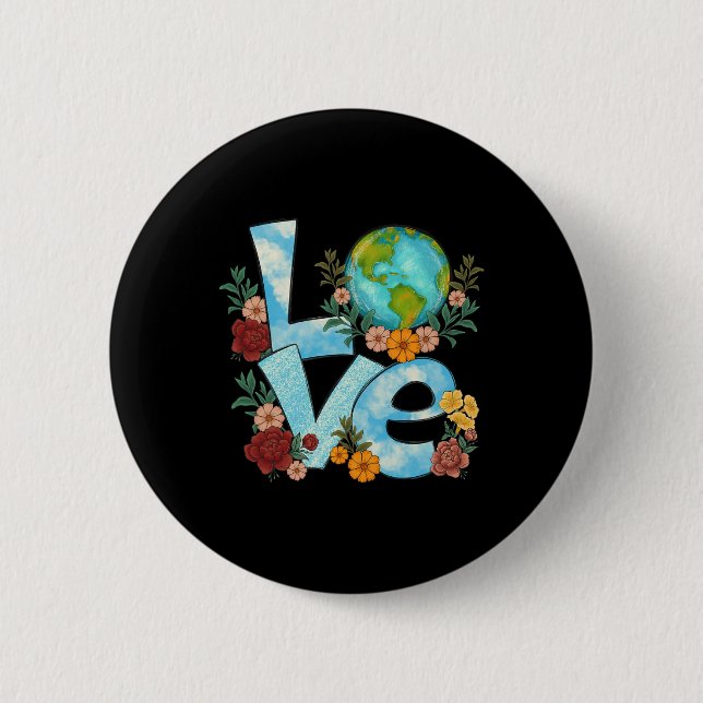Earth Day Shirt Teacher Environment Day Recycelte  Button (Vorderseite)