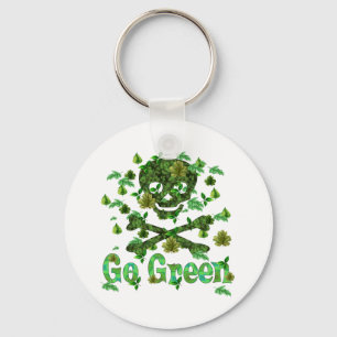 Earth Day Skull Schlüsselanhänger