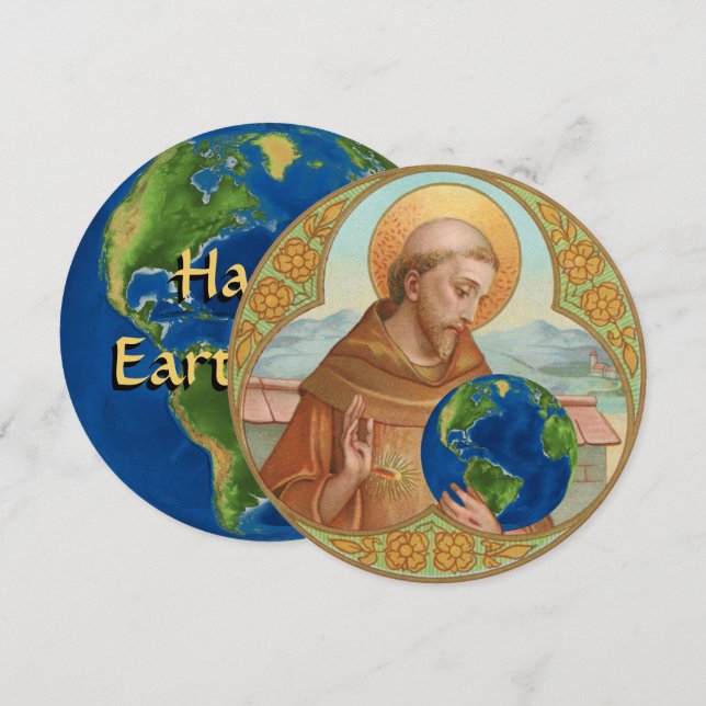 Earth Day & St. Francis of Assisi Card (Vorne/Hinten)