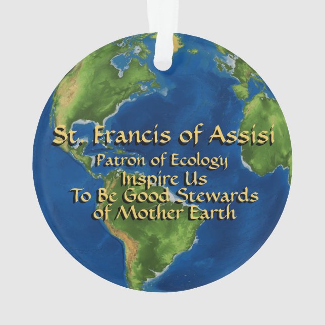 Earth Day & St. Francis of Assisi Ornament (Rückseite)