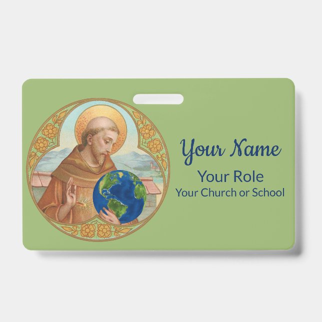 Earth Day & St. Francis of Assisi (Stil 1) Ausweis (Vorderseite)