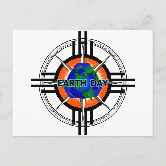 Earth Day Star Crown Postkarte (Vorderseite)