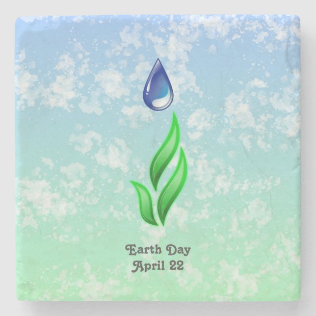 Earth Day Stone Untersetzer (Vorderseite)