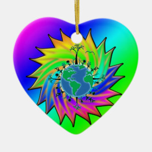 Earth Day ~ Sunburst Keramikornament