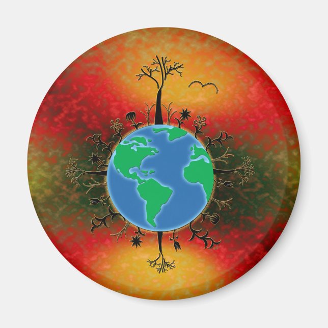 Earth Day ~ Sunset Magnet (Vorne)
