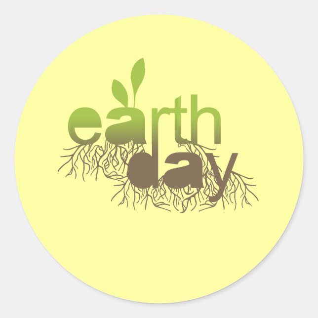 Earth Day T - Shirt / Earth Day T - Shirt Runder Aufkleber (Vorderseite)