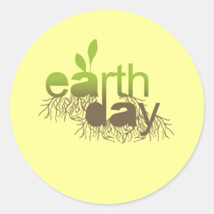Earth Day T - Shirt / Earth Day T - Shirt Runder Aufkleber