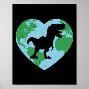 Earth Day Trex Funny Earth Day Boys Kinder Kleinki Poster