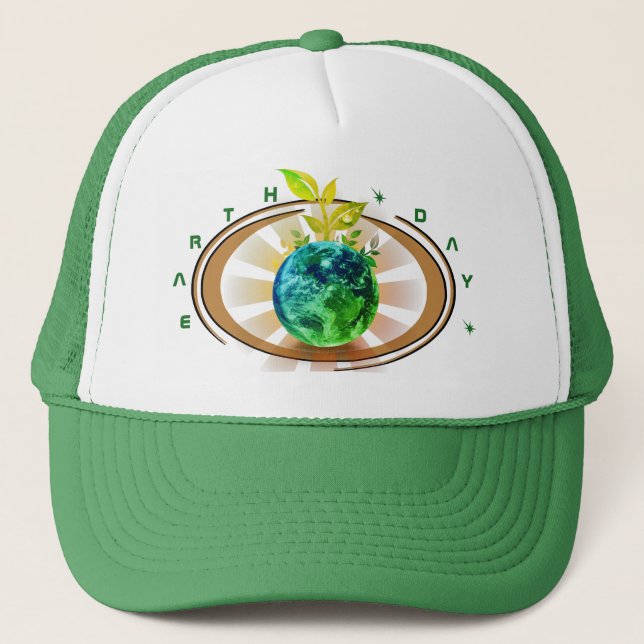 Earth Day Trucker Hat Truckerkappe (Vorderseite)