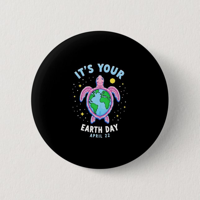 Earth Day Turtle Design April 22 For Nature Lovers Button (Vorderseite)