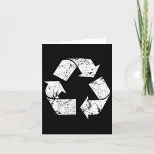 Earth Day Vintag White Recyceln Symbol Karte