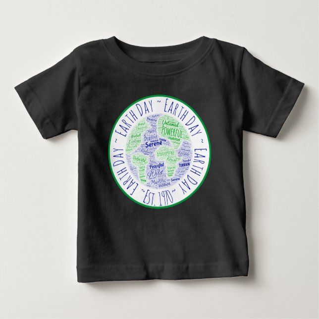 Earth Day Word Art T - Shirt (Vorderseite)