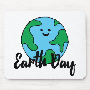 Earth Day World Ecofriendly Icon Happy Earth Clipa Mousepad