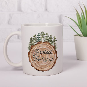 Earth Day Zitat Holzscheibe Kiefern Umwelt Kaffeetasse
