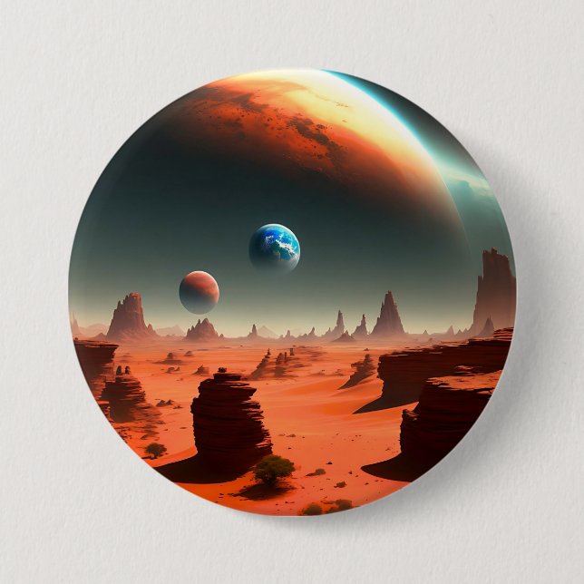 Earth Dies sind Mars, die das Button-Abzeichen ruf Button (Vorderseite)