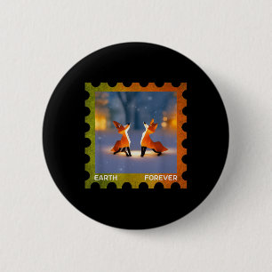 Earth Forever Environmental Protection Briefmarke Button
