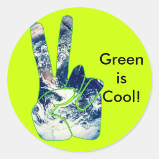 Earth Friendly Runder Aufkleber