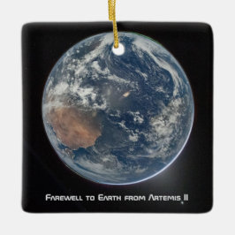 Earth From Artemis II Keramikornament