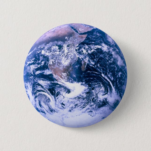 Earth From Space Blue Marble Button (Vorderseite)