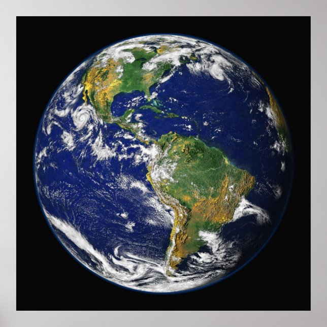 EARTH from SPACE Custom Wall Art Matte Poster (Devant)