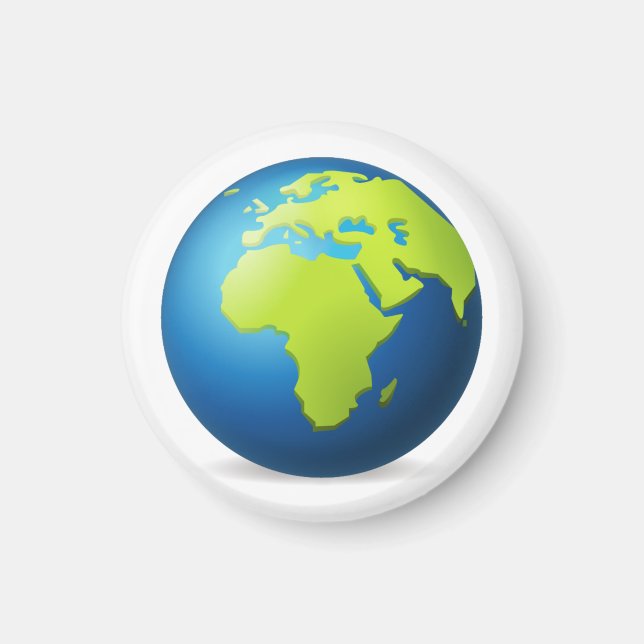 Earth Globe Europe Africa - Emoji Magnet (Vorne)