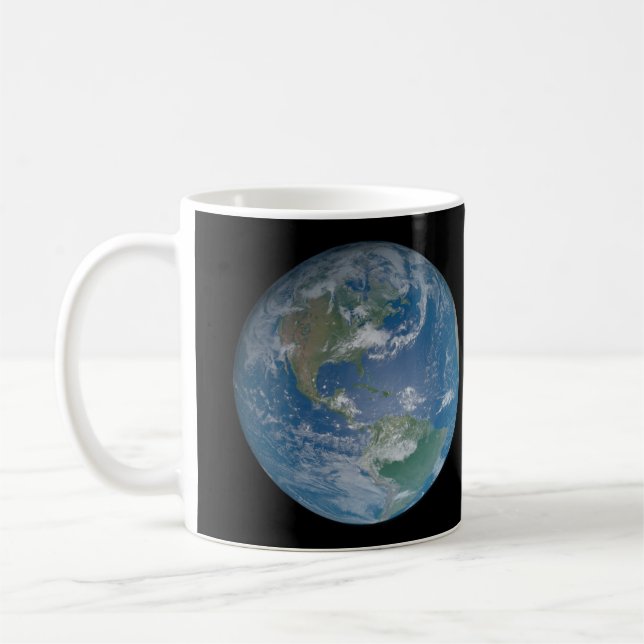 Earth globe with photo taken from space kaffeetasse (Links)