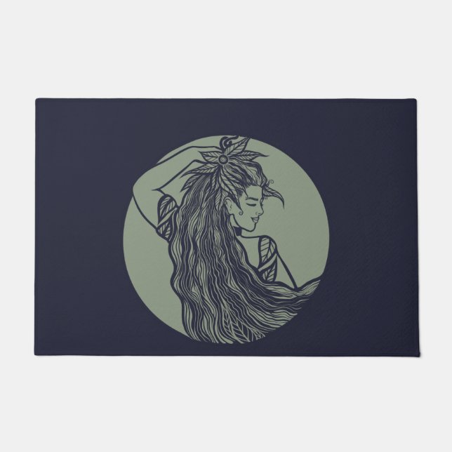 Earth Goddess Green Witch Pagan Druid Witches      Fußmatte (Vorderseite)