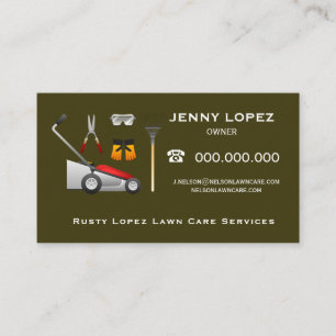 Earth Green Lawncare Business Card Visitenkarte