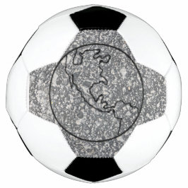 Earth Grey Textured Image Soccer Ball