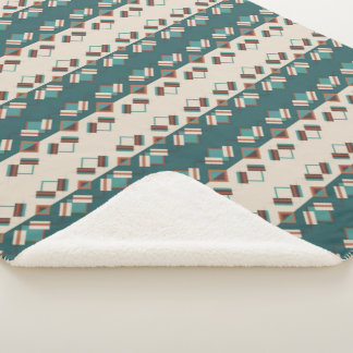Earth Grid Teal and Brown  Sherpadecke