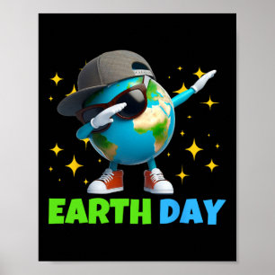 Earth Happy Day Funny Earth Day Kinder Kleinkind B Poster