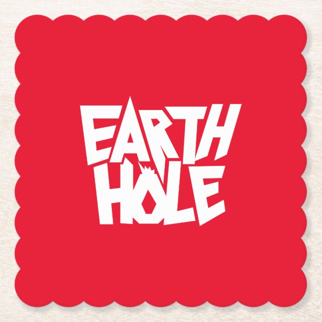 Earth Hole Paper Untersetzer Red (Vorderseite)