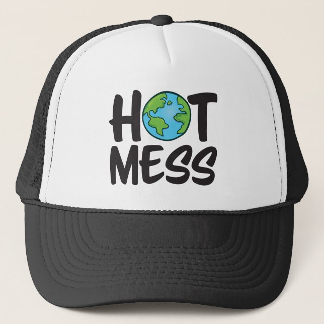 Earth Hot Mess Trucker Hat Truckerkappe (Vorderseite)